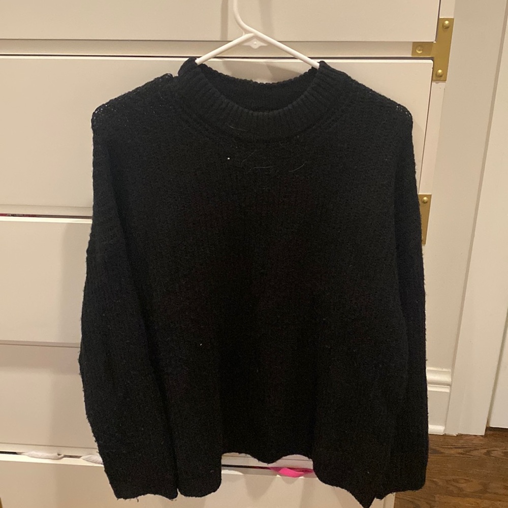 black american eagle sweater